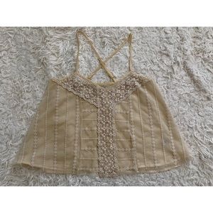 American Eagle Bohemian Tank Top - Cream